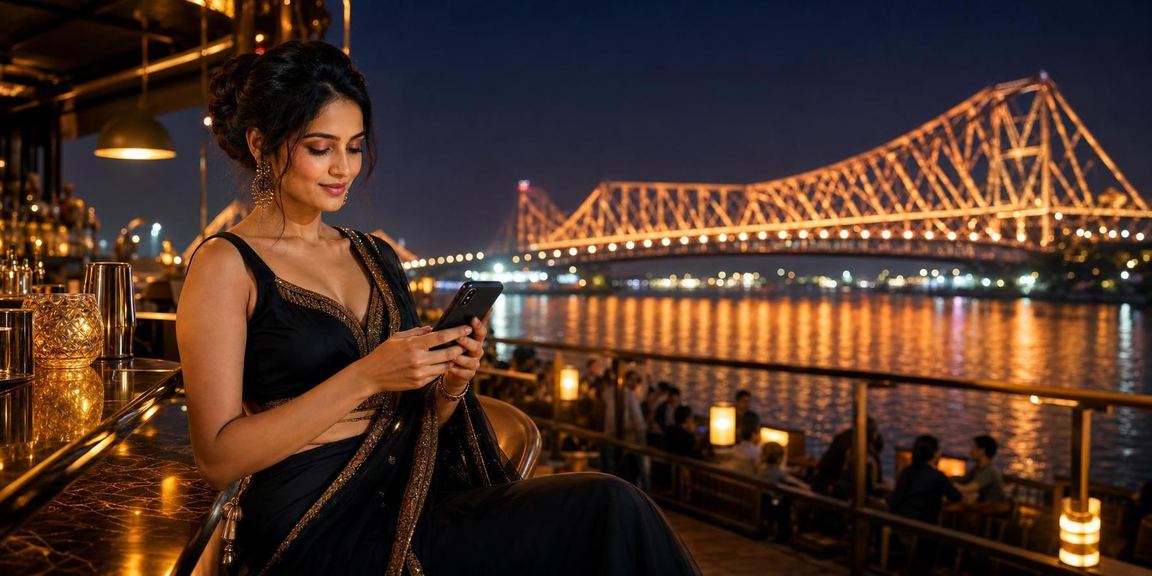 Howrah Bridge illuminated with cricket betting thematic lights