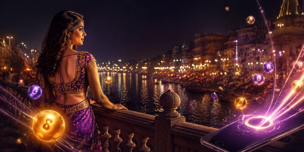 Playing lottery at Varanasi Ghat, India